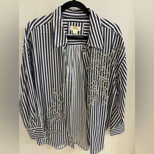 Maeve Jeweled Blouse Size L